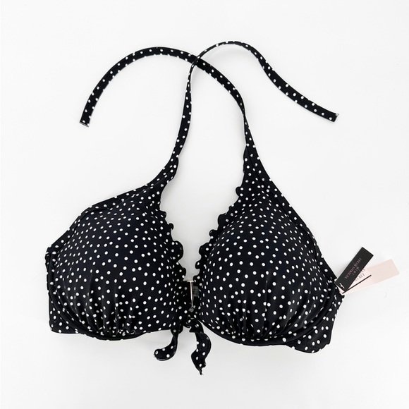 NWT Victoria's Secret Swim Capri Ruffle Bikini Top Removable Push Up 40D - Picture 2 of 7